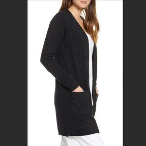 Barefoot Dreams Cozychic Lite Long Cardigan Black S
